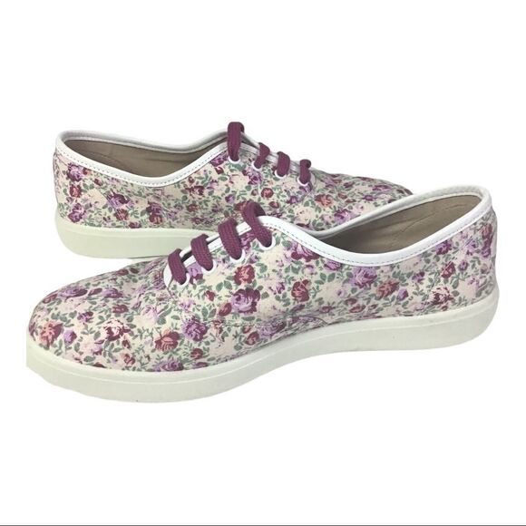Hotter Women’s Purple Floral Canvas Sneaker Size 8 - Picture 4 of 8